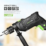 GALAX PRO Hammer Drill, 4.5A Corded Drill Impact Drill 0-3000RPM Electric Drill with 5 Drill Bit Set, Hammer and Drill Functions, 360°Rotating Handle GALAX PRO