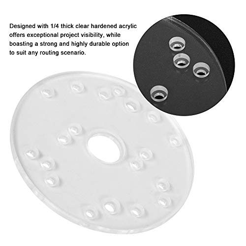 Universal Router Base Plate Compatible with Ryobi, Woodworking Auxiliary Tool with Centering Pin Screws Walfront