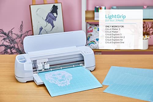 Craft World Lightgrip Cutting Mat for Cricut Maker 3/Maker/Explore 3/Air 2/Air/One(12x12 Inch, 3 Pieces), Reuseable Cutting Mats for Crafts Blue - WoodArtSupply