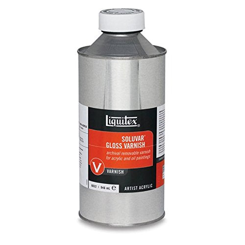 Liquitex Soluvar Final Picture Varnish 32 oz. Bottle Gloss - WoodArtSupply