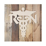 Caduceus RN Wood Craft Unfinished Wooden Cutout Art DIY Wood Sign Inspirational Wall Plaque Rustic Hanging Wall Signs Decor for Bedroom Living Room Arupkeer