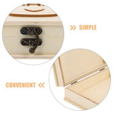 COHEALI Unfinished Unpainted Wooden Box with Hinged Lid for Crafts DIY Storage Jewelry Plain Pine Box COHEALI