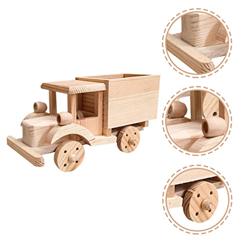 Kisangel Christmas Decorations 2 Sets Wooden Car Model 3D Unfinished Puzzles Build Car Kit Science Experiments Educational Building Table Art Kisangel