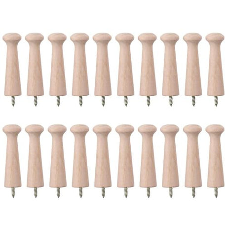 hobbyhub 20PCS Wooden Shaker Peg,Solid Unfinished Wood Shaker Racks for Hanging Coat Hat Bags Towel hobbyhub