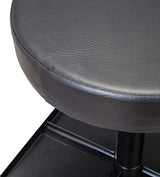 Torin ATR6350B Rolling Pneumatic Creeper Garage/Shop Seat: Padded Adjustable Mechanic Stool with Tool Tray Storage, Black Torin