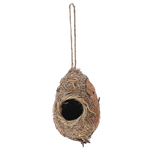 SUPVOX Straw Bird Nest Bird House Unfinished Birdhouses Bird Bed Gardening Birds Nest Large Bird Feeders Handmade Birds Woven Bird Hut Plant SUPVOX