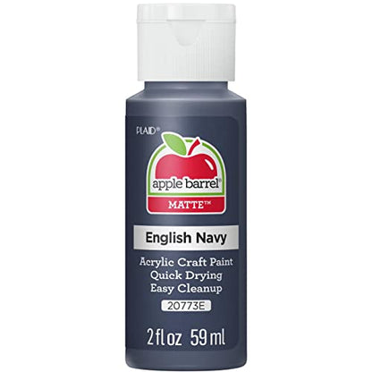 Apple Barrel Acrylic Paint in Assorted Colors (2 oz), 20773, English Navy