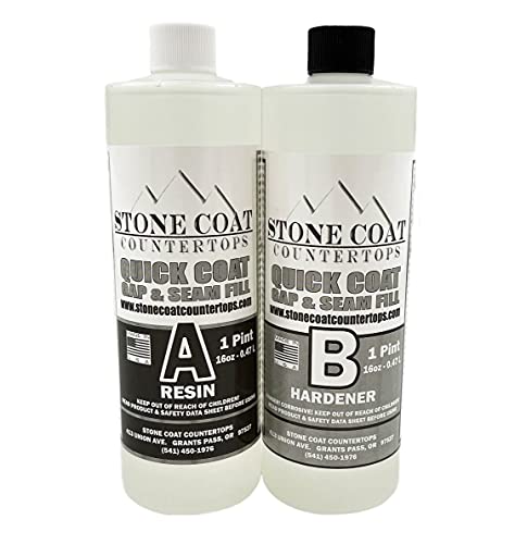 Quick Coat 1 Quart Epoxy Kit (Stone Coat Countertops) - Fast-Curing Epoxy Resin Kit for River Tables, Geodes, Wood Sealing, Tumblers, 3D Objects, and Stone Coat Countertops