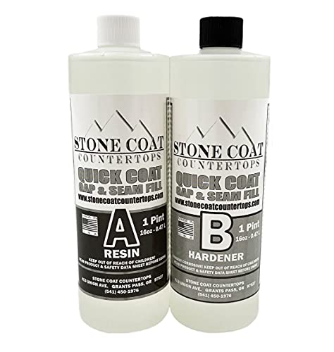 Quick Coat 1 Quart Epoxy Kit (Stone Coat Countertops) - Fast-Curing Epoxy Resin Kit for River Tables, Geodes, Wood Sealing, Tumblers, 3D Objects, and - WoodArtSupply