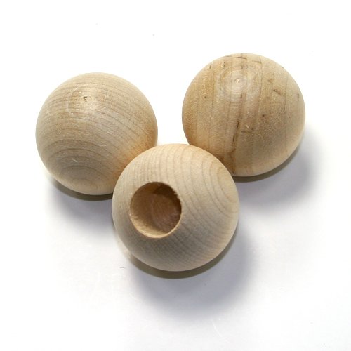 Mylittlewoodshop Pkg of 12 - Dowel Cap - 3/4 in Diameter with 1/4 Hole Unfinished Wood (WW-RB4000-12)