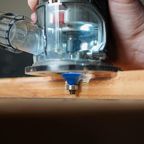 ABN 1/4in Shank Tungsten Carbide Router Bits for Woodworking - Wood Router Bit Set 35p Straight, Dovetail, Chamfer, Ogee ABN