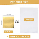 200pcs BUBIMON Imitation Rose Silver Gold Leaf Sheets Gold Foils Sheets Nail Foil for Paint, Resin, Nails, Jewelry, Slime, Arts, Gilding Crafting, Bubimon