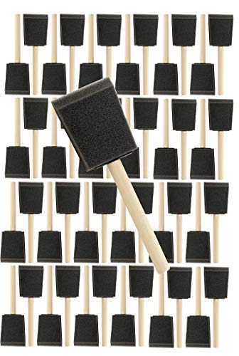 Pro Grade - Foam Brushes - 2 Inch - 48 Piece Poly Foam Brush Set Pro Grade