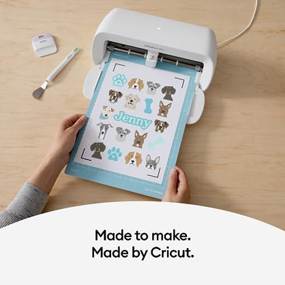 Cricut Waterproof Sticker Paper - US Letter Size (8.5in x 11in), Sticker Paper for Printer, Compatible with Cricut Maker, Explore 3, & Cricut Joy - WoodArtSupply