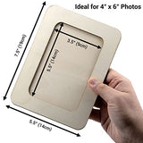 IFAMIO 2 Pack Wooden DIY Photo Frame Tabletop Wood Picture Frames Unfinished Solid Wood Picture Frames on Stand 4" x 6" Paintable Blank Rectangle IFAMIO