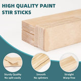 WISYOK 30 Pack 12 Inch Paint Stir Sticks - Wooden Paint Sticks for Mixing, Large Popsicle Sticks for Crafts, Paint Stirrers for Epoxy Resin, Garden WISYOK