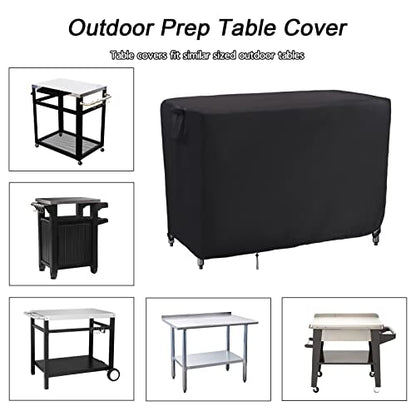 Kingling Outdoor Prep Table Cover, Waterproof Stainless Steel Table Cover Metal Table Cover Protection for Patio Kitchen Prep/Work Table - 60''L x - WoodArtSupply