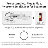 Aufero Laser 1 Laser Engraver, 5W Diode Short Focus Laser Engraver, Laser Engraving Machine for Wood/Leather, 7.1x7.inch Engraving Area, Aufero