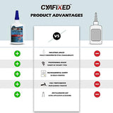 Professional Grade Cyanoacrylate Super Glue by CYAFIXED, Ultra Thick Viscosity CA Glue for Woodworking, 1 oz. (28.3 Grams) - Instant Adhesive for CYAFIXED