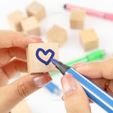 AUEAR, 20 Pack 1 Inch Natural Solid Blank Wooden Cube Unfinished Wood Building Blocks for DIY Craft Gifts AUEAR