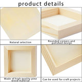 FSWCCK 10 Pcs 5x5 Wood Panel Boards, Unfinished Wood Canvas Wooden for Crafts, Painting Canvas, DIY Art Projects, Pouring, Arts Use with Oils, FSWCCK