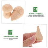 Ciieeo 12Pcs Log Unfinished Wood Figures Unfinished Wood Mushroom Christmas Tree Wood Craft unpainted Craft peg Doll Puzzle Toy Blank peg Dolls DIY Ciieeo