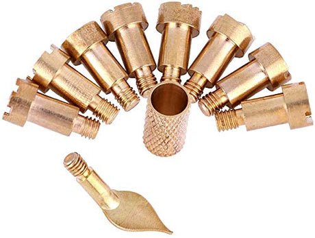23pcs Wood Burner Tips Set Pyrography Brass Wood Burning Tip for Wood Soldering Carving Embossing Woodburning Accessories Hztyyier