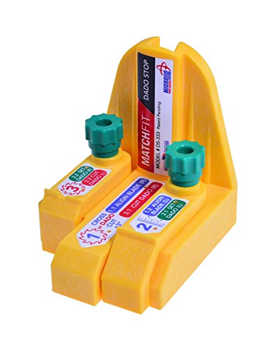 MICROJIG Matchfit DS-333 Dado Stop, Yellow - WoodArtSupply