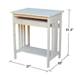 International Concepts Mission Computer Stand, Unfinished IC International Concepts