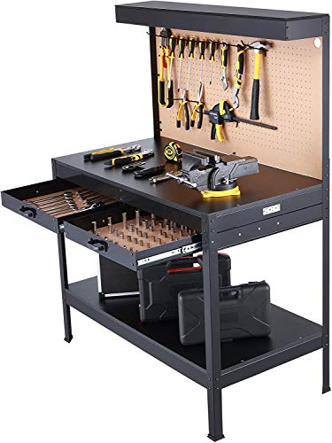 Olympia Tools Multipurpose Workbench with Light, 87-883-917 , Black