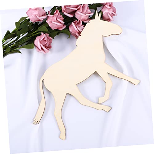 TEHAUX Unfinished Wood Cutouts Unfinished Wood Ornaments Wooden Chips Crafts Sawdust Wood Carving Puzzle Bamboo Decorative Items TEHAUX