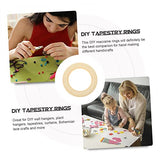 Operitacx 125 Pcs Handmade Wooden Ring Small Unfinished Rings Unfinished Wood Rings Craft Rings Smooth Wood Rings Macrame Wood Rings Wood Rings Operitacx