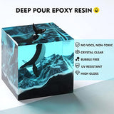 Magicfly Deep Pour Epoxy Resin 2-4 Inch, 3 Gallon Epoxy Resin Kit with Pump, Art Casting Resin for River Table Tops, Bar Top, Wood, 2:1 Crystal Clear Magicfly