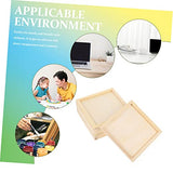 Operitacx 10pcs Blank Wooden Picture Frame Wood Plaque Pouring Panels Wooden Squares for Crafting Unfinished Square Wood Panel Kids Wooden Toys Clay Operitacx