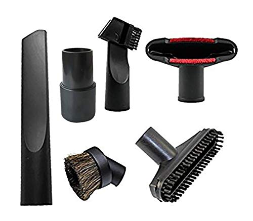 Vacuum Attachments Replacement 1 1/4 inch & 1 3/8 inch Vacuum Cleaner Accessories Brush Kit for Standard Hose Set of 6 - WoodArtSupply