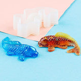 Yayatty Koi Fish Silicone Resin Molds, 5 Pcs Goldfish Fondant Silicone Resin Epoxy Molds for Charms Making Jewelry Home Decoration N\A