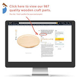 Oval Wood Coasters 5 inch, Pack of 2 Wooden Ornaments for Crafts, Unfinished Wood Crafts, Natural Wood Slices, by Woodpeckers Woodpeckers