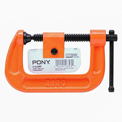 Pony Jorgensen 2630 3-Inch C-Clamp, Orange - WoodArtSupply