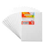 Transon 5x7 Artist Canvas for Painting MDF Board Painting Canvas No Warping 12Pack Acid-Free Primed TRANSON