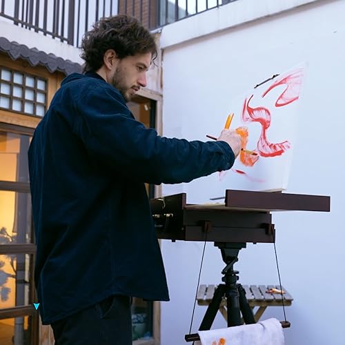 MEEDEN Pochade Box, Tabletop Easel for Painting, Portable Easel for Painting Canvas, French Easel Art Easels for Painting Adult for Outdoor Travel MEEDEN