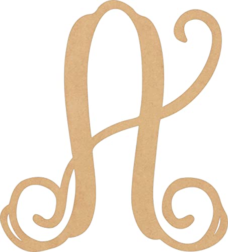 1 Inch Small Wooden Letters A Blank Craft, Wood Vine Monogram Letter Decor, Alphabet Wall Monograming for Kids Room DIY