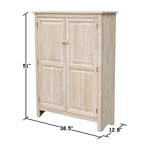 IC International Concepts Double Jelly Cupboard-51 H Cupboard, 51-Inch, Unfinished - WoodArtSupply