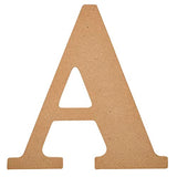 Plaid Wood Unfinished Letter, 8" Wooden Surface Perfect for DIY Arts and Crafts Projects, 63580, 8 inch Plaid