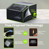 BROVR Laser Engraver Enclosure with Exhaust Fan, Pipe and LED Light, True Fireproof & Dustproof Laser Enclosure for Most Laser Cutter, Insulates BROVR