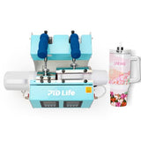 PYD Life 2 in 1 Dual 40 OZ Tumbler Heat Press Machine Double Station Combo Mug Heat Press Machine Mint Green for 40 OZ Tumbler Top and Tapered Bottom PYD Life