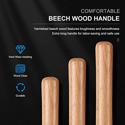 HAUTMEC Professional Wood Turning Chisel 8 pcs Set, Lathe Chisel Set with 2 Skew 1 Spear Point 1 Parting 1 Round Nose & 3 Gouge Tools for Beginners, HAUTMEC