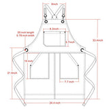 Jeanerlor - 16oz Water-Resistant Work Hairdresser Canvas Aprons for Women Painting Garden Tool Apron with Pockets（Olive Green） Adjustable S to M Jeanerlor