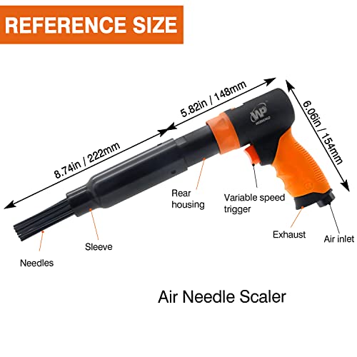 Pistol Grip Needle Scaler WP WORKPAD 19 needles air needle scaler 5000bpm,exhaust front suitable for rust removal WP WORKPAD