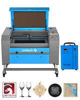 OMTech 60W CO2 Laser Engraver with LightBurn & Water Chiller, 20"x28" Laser Engraving Cutting Machine with Autofocus Autolift 4 Way Pass Air Assist, OMTech