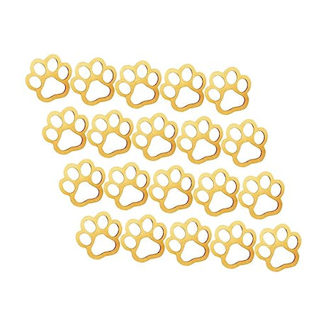 30Pcs Wooden Dog paw Decoration Wood Cutout Decoration Cat Listing Tag Puppy Traction Plain Unfinished Wood Craft Blank Ornaments Wood Gifts Wood SEWOART